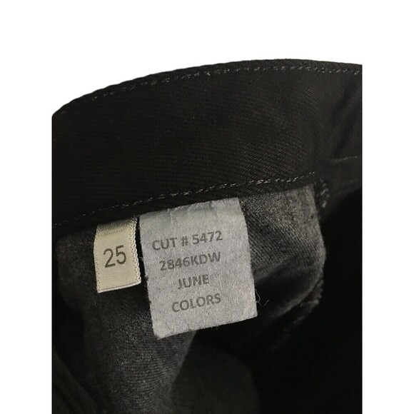 L'agence Jeans Women's Size 25 Black June Cropped Straight Leg Cotton - Picture 8 of 8